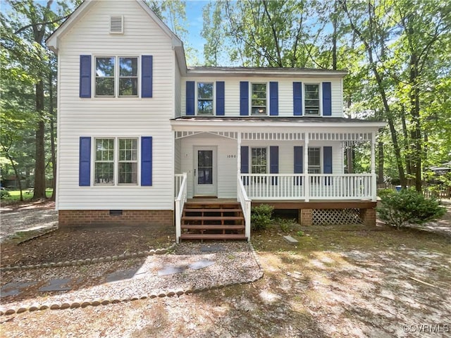 10901 Drayton Rd, Chester, VA 23831 - traditional-style house with covered porch and crawl space