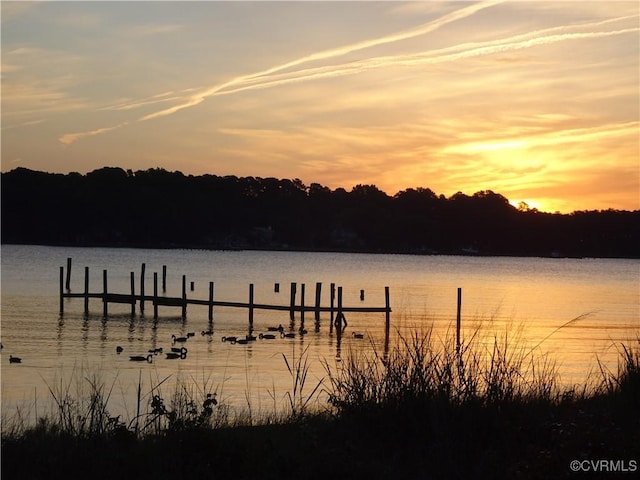 2215 Ditchley Rd, Kilmarnock, VA 22482 - water view featuring a dock