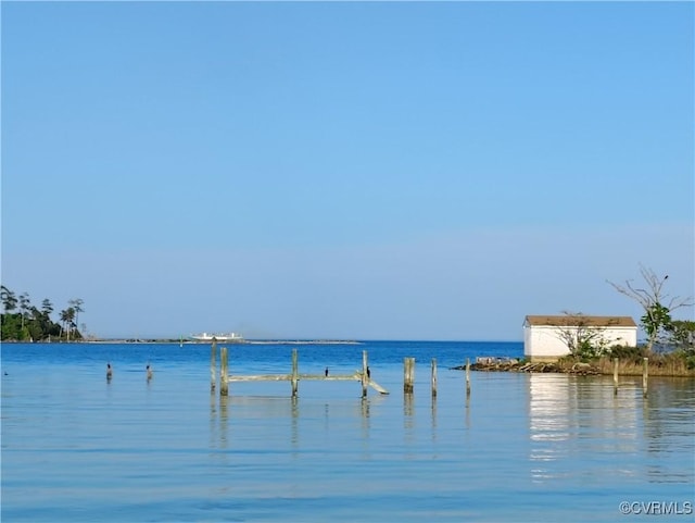 2215 Ditchley Rd, Kilmarnock, VA 22482 - water view featuring a dock