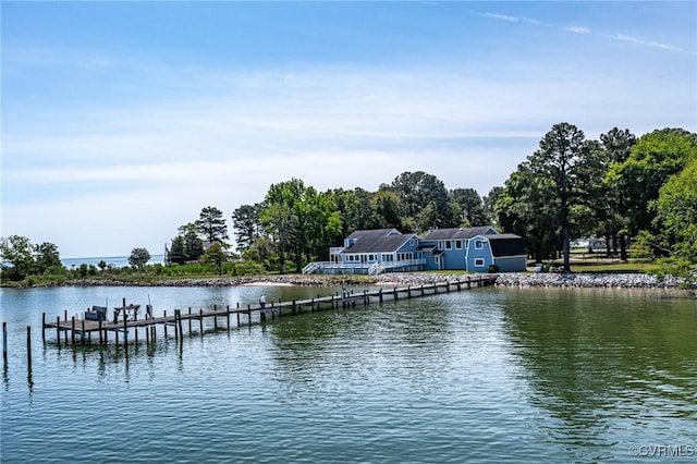 2215 Ditchley Rd, Kilmarnock, VA 22482 - water view featuring a boat dock