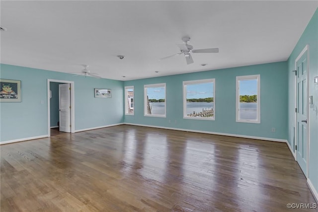 2215 Ditchley Rd, Kilmarnock, VA 22482 - spare room with ceiling fan, wood finished floors, and baseboards