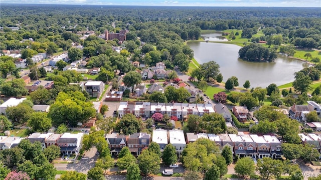 2111 Maplewood Ave, Richmond, VA 23220 - bird's eye view featuring a water view, a view of trees, and a residential view