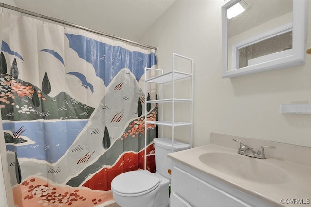 2111 Maplewood Ave, Richmond, VA 23220 - full bath featuring vanity, toilet, and a shower with shower curtain