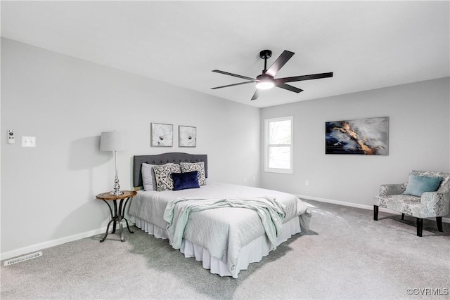 7713 Flag Tail Dr, Midlothian, VA 23112 - bedroom with carpet floors, baseboards, and a ceiling fan
