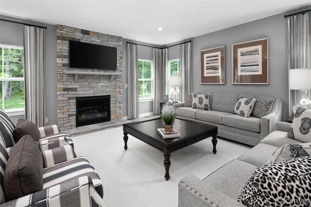 6 Abercrombie Dr, Chesterfield, VA 23838 - living room featuring healthy amount of natural light and a fireplace