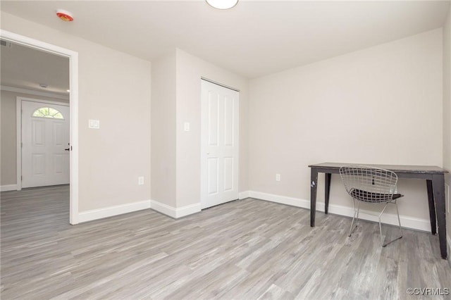 1701 Arlington Rd, Hopewell, VA 23860 - unfurnished office with baseboards and wood finished floors