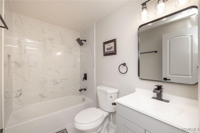 1701 Arlington Rd, Hopewell, VA 23860 - full bath featuring vanity,  shower combination, and toilet