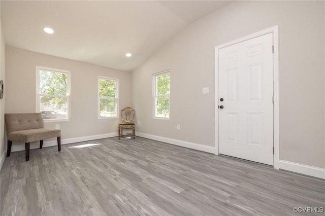 1701 Arlington Rd, Hopewell, VA 23860 - sitting room with plenty of natural light, recessed lighting, lofted ceiling, and wood finished floors