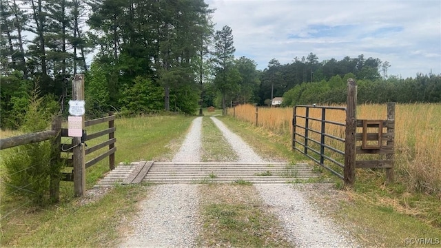 view of road with driveway