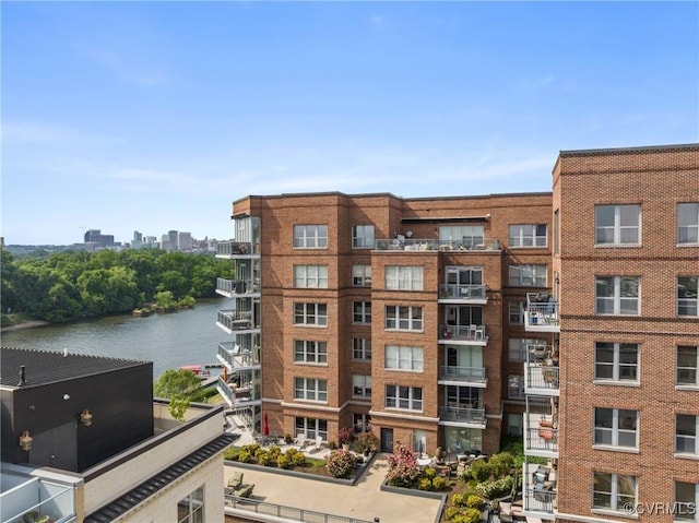 view of property featuring a water view