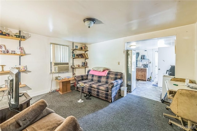 4591 Allen Rd, Jarratt, VA 23867 - living area featuring carpet floors and cooling unit