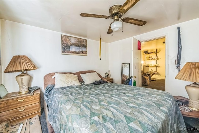 4591 Allen Rd, Jarratt, VA 23867 - carpeted bedroom featuring ceiling fan