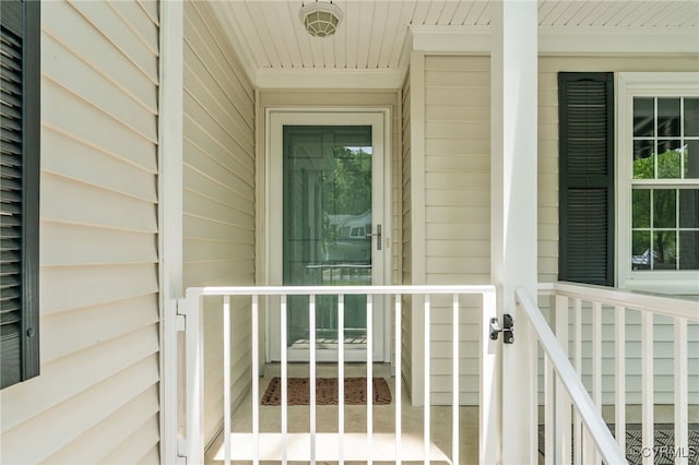 view of doorway to property