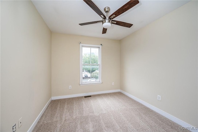 605 Spring St Unit P, Richmond, VA 23220 - carpeted empty room with ceiling fan and baseboards