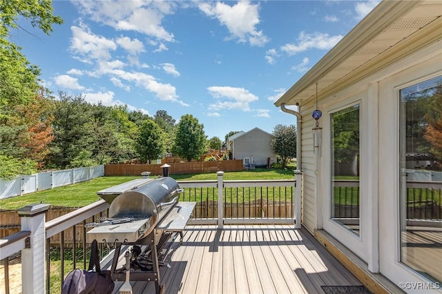 10701 Hamiltons Xing, Fredericksburg, VA 22408 - wooden terrace featuring a yard and a fenced backyard