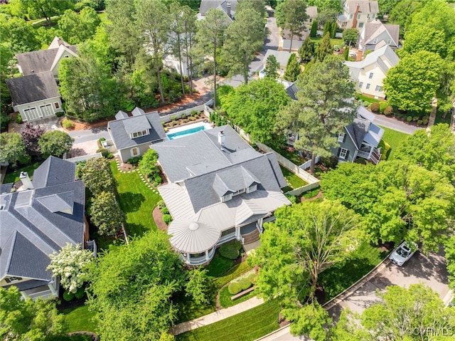aerial view of residential area