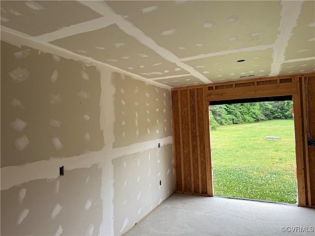 view of spare room