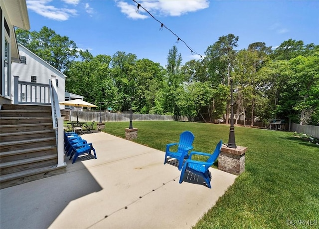 view of patio / terrace with a fenced backyard