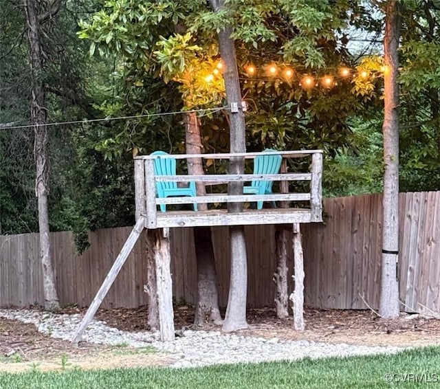 exterior space with fence