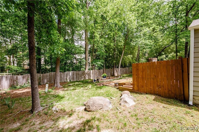 view of fenced backyard