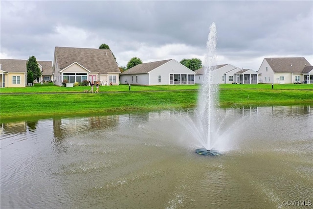 property view of water featuring a residential view