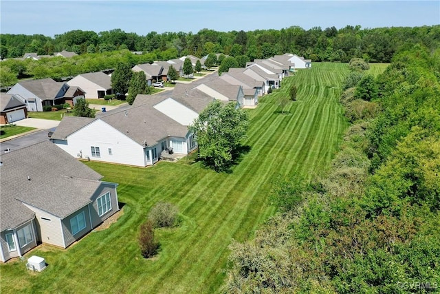 bird's eye view featuring a residential view