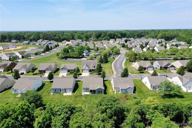 bird's eye view featuring a residential view