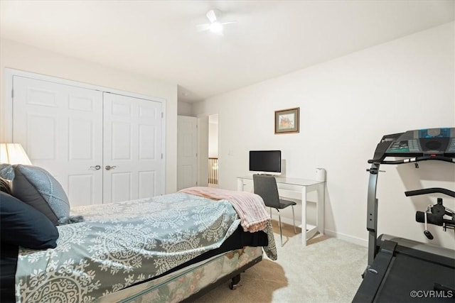7315 Cornus Ave, Chesterfield, VA 23832 - bedroom featuring baseboards, a closet, and light colored carpet