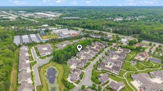 7315 Cornus Ave, Chesterfield, VA 23832 - birds eye view of property featuring a water view, a forest view, and a residential view