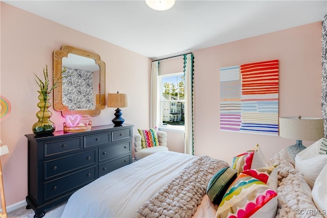 view of carpeted bedroom