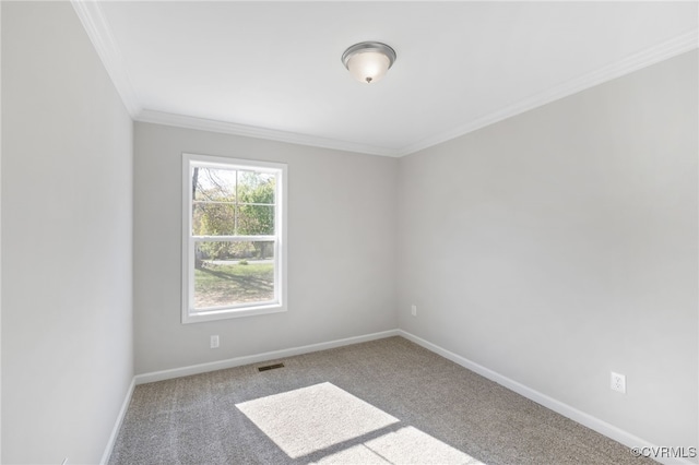 0 Union Church Rd, Palmyra, VA 22963 - carpeted spare room with crown molding, visible vents, and baseboards