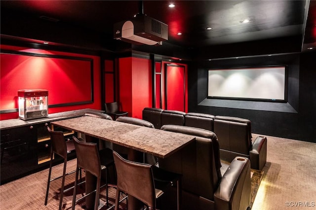 cinema with carpet floors