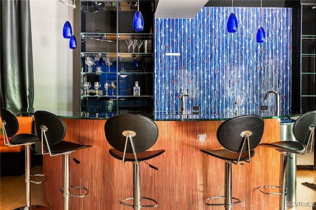 bar with indoor wet bar
