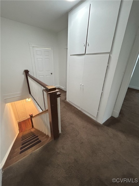 2307 Wright Ave, Richmond, VA 23224 - stairs featuring carpet flooring and baseboards