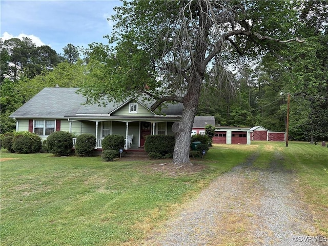 3416 Darbytown Rd, Henrico, VA 23231 - view of front of property featuring a porch, driveway, and a front lawn