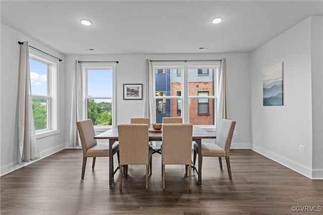 6 Flatwater Row Unit B, Henrico, VA 23231 - dining area with dark wood-style floors and recessed lighting