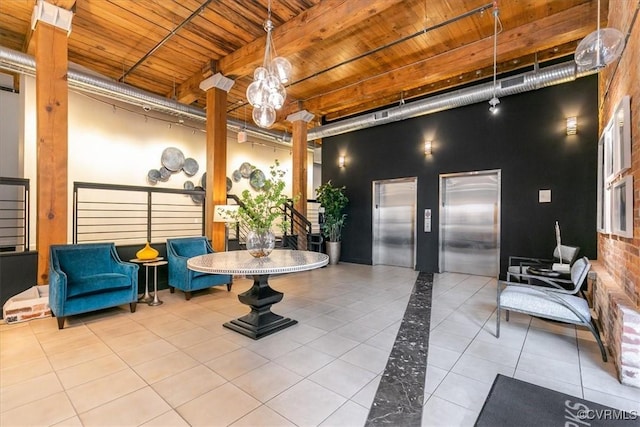 251 Rocketts Way Unit 204, Henrico, VA 23231 - common area featuring wooden ceiling and beam ceiling