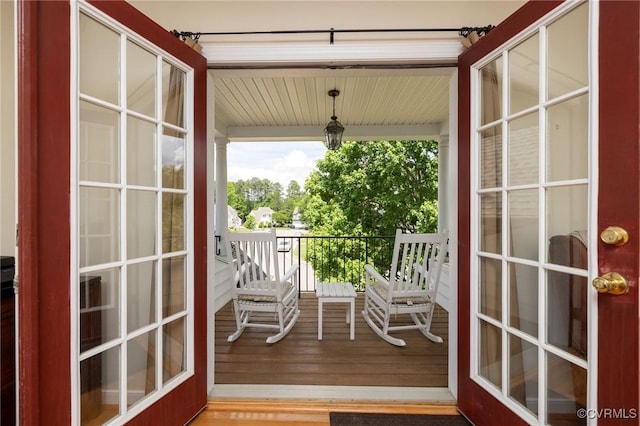 exterior space with a porch