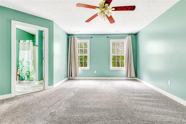 251 Ivy Glen Ln, Bumpass, VA 23024 - carpeted spare room featuring a ceiling fan, baseboards, and a textured ceiling