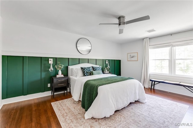10102 Cherrywood Dr, Richmond, VA 23238 - bedroom with wood finished floors and ceiling fan