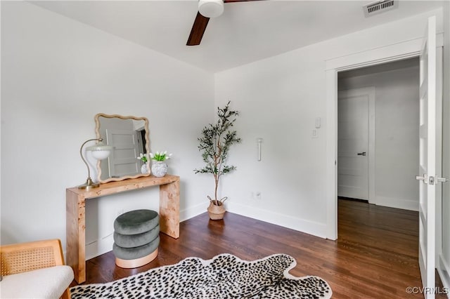 10102 Cherrywood Dr, Richmond, VA 23238 - sitting room featuring wood finished floors and a ceiling fan