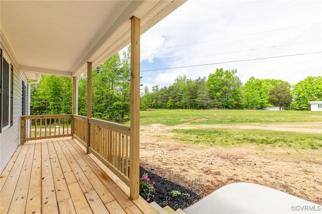 1684 Halls Store Rd, Mineral, VA 23117 - deck with a porch and a lawn