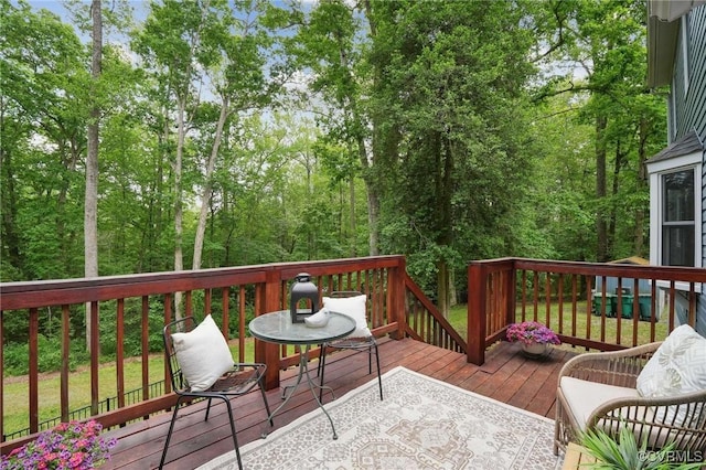 view of wooden deck