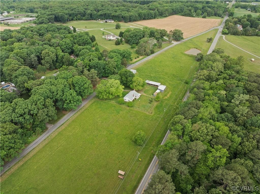 688 Three Chopt Rd, Manakin Sabot, VA 23103 - aerial view of property's location with rural landscape