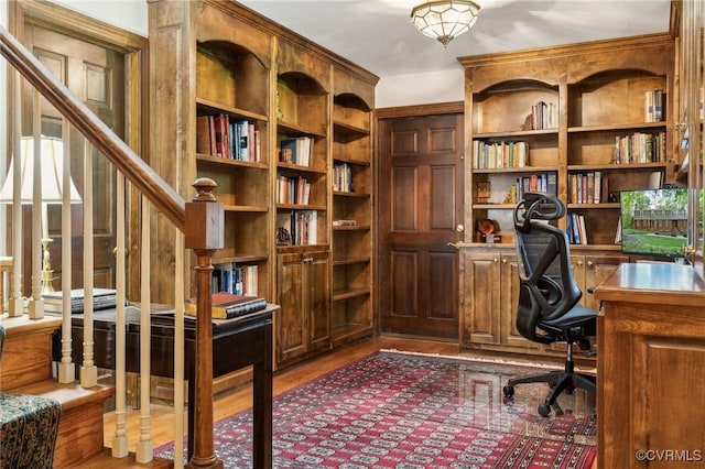 2410 Walhala Dr, North Chesterfield, VA 23236 - office space featuring built in study area and wood finished floors