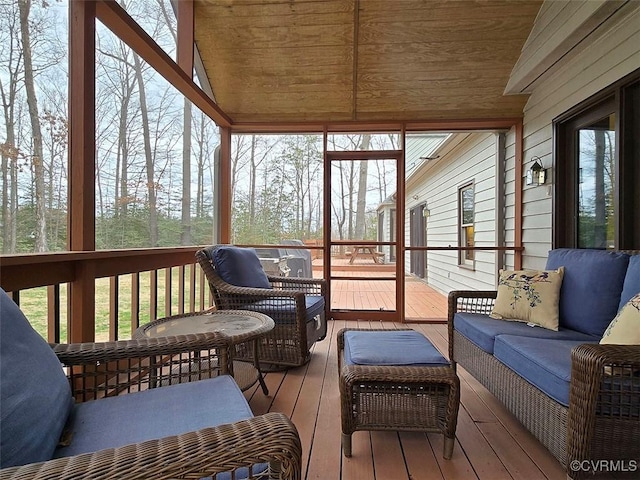 12448 Whisana Ln, Ashland, VA 23005 - sunroom / solarium with an outdoor living space and vaulted ceiling