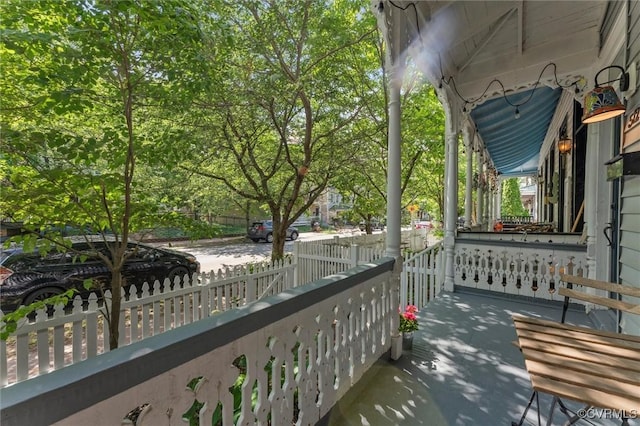 balcony with a porch