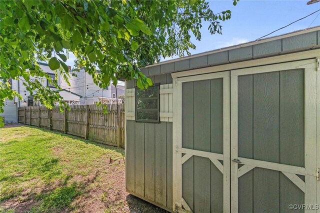 view of shed