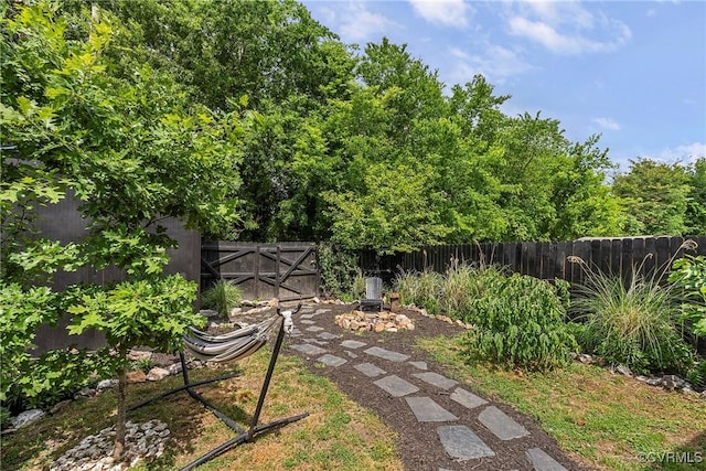view of fenced backyard