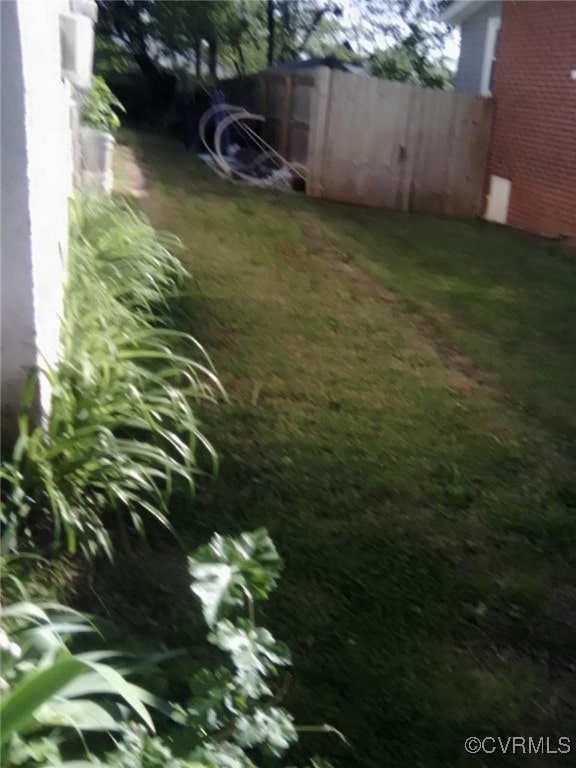 view of grassy yard